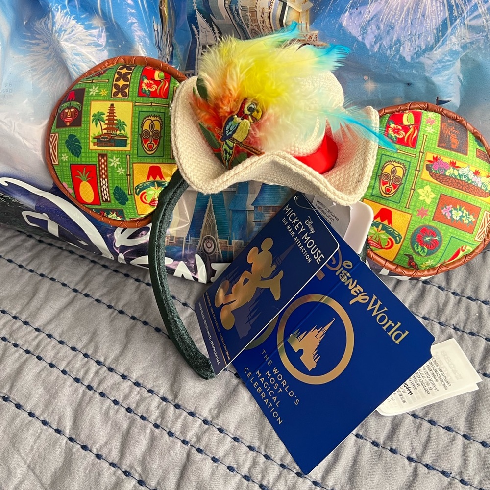 Walt Disney World 50th Anniversary Limited Edition Tiki Mickey Ears.